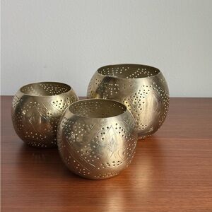 Silver Tea Light Candle Holders Set